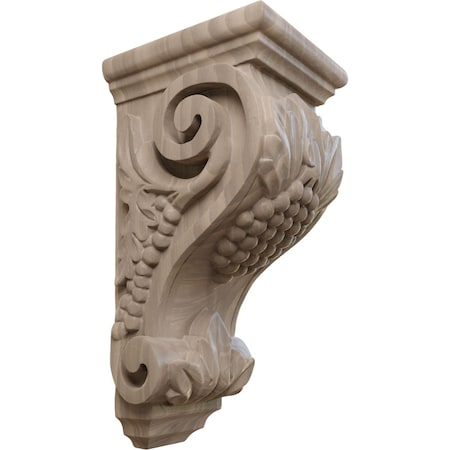 Ekena Millwork 4 1/2"W x 5"D x 10"H Medium Grape Corbel, Walnut CORW04X05X10GRWA